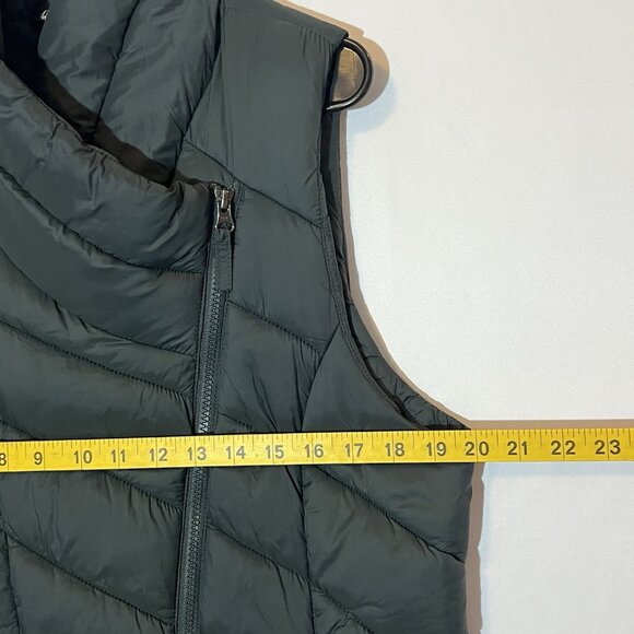 Nicole Miller Women’s Asymetrical Zipper Vest Large Gray Quilted Winter Outdoor - Picture 5 of 9